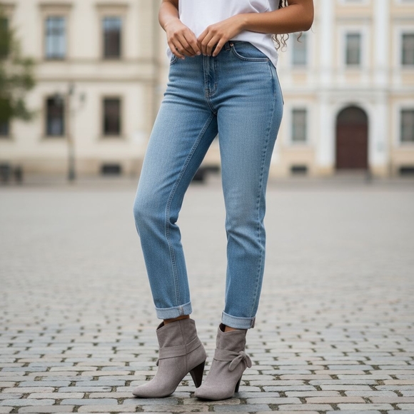 Nine West Gray Ankle Booties - Picture 1 of 10